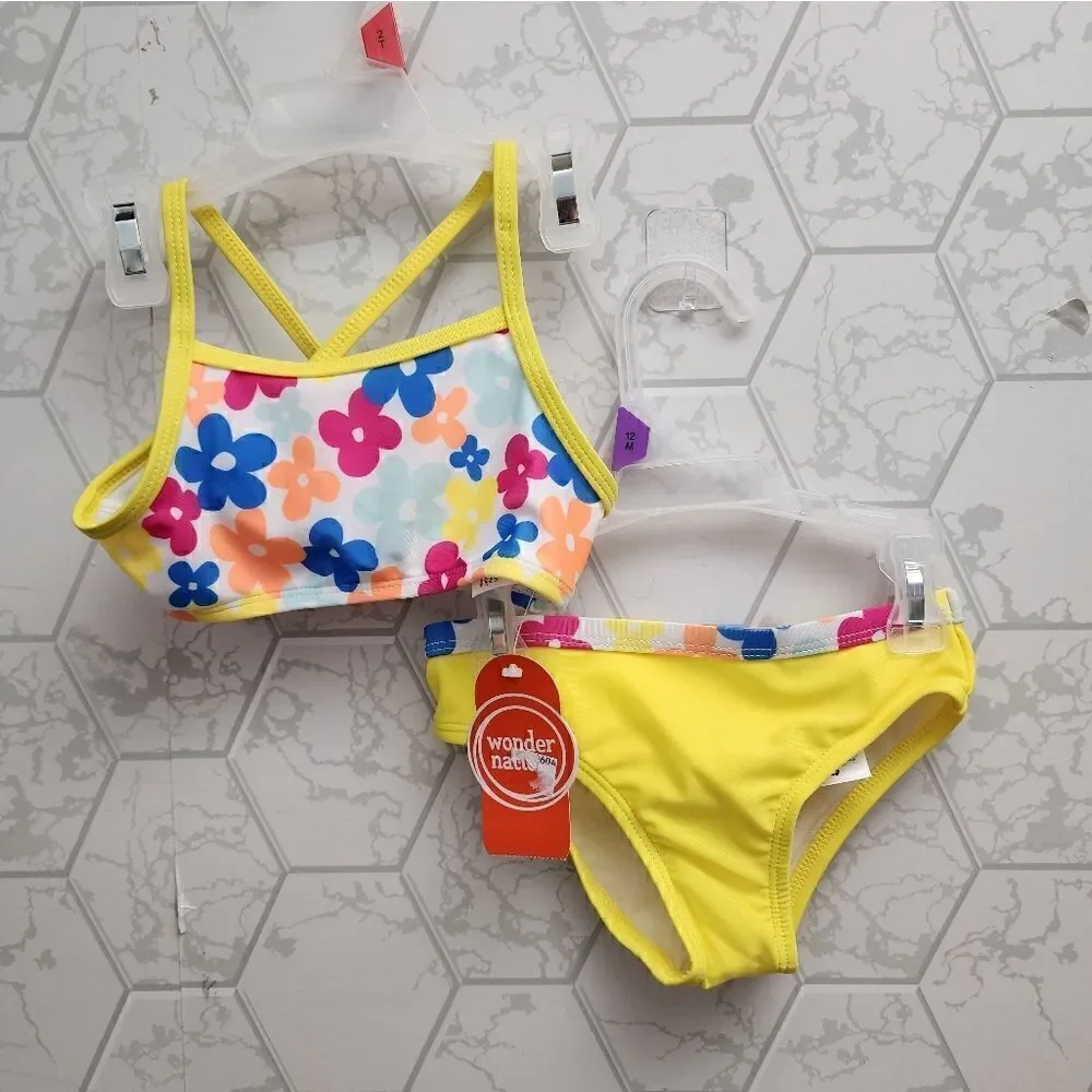 Lot of two (2) Baby Girls Summer Swimsuits, Size 2T, New